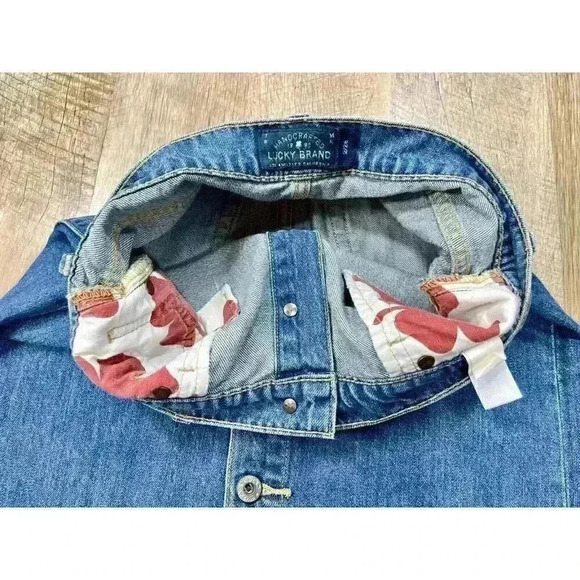 Vtg Lucky Brand 2/26 Denim Button Front Pencil Mini Skirt Blue Jean Medium Wash - Picture 3 of 9